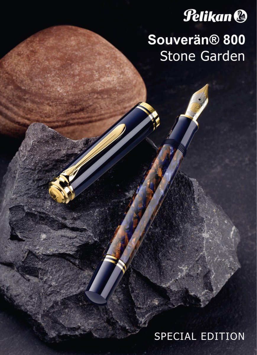 BEAUTIFUL!!! New Pelikan special 800 Edition coming in October: Stone Garden.  Available in fountain pen and ballpoint.   Please email us if interested.   #fountainpen