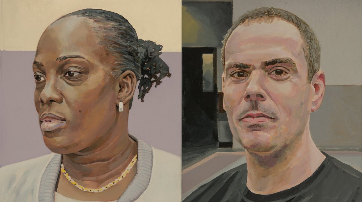 SUNYEmpireLabor's tweet photo. LaToya & Frank of @UAPipeTrades Local 1 are two of our #FacesOfLabor, a portrait art exhibit by Bruce Bundock '08, honoring our #Labor partners. The exhibit opens Monday, Sept. 24, and runs through Thursday, Oct. 25. https://t.co/jbClQUN989 #1u #Union https://t.co/TZTT63Y6CW