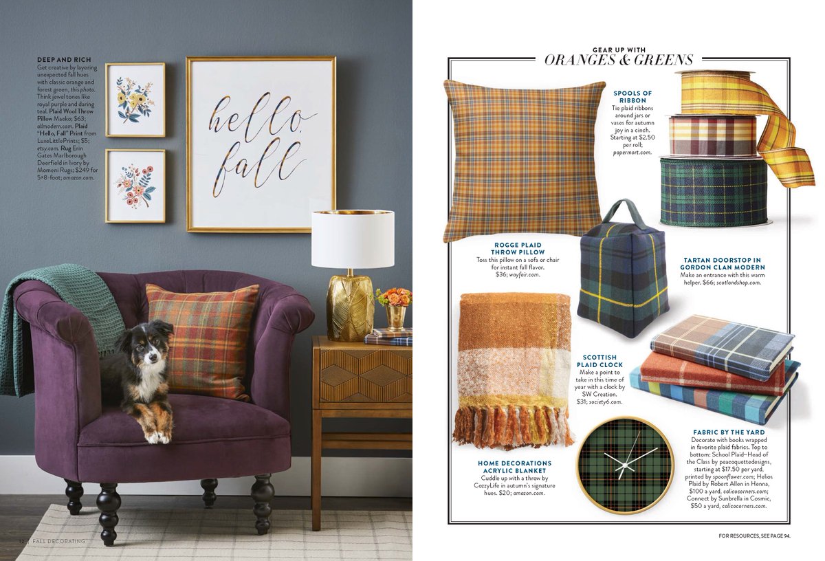 MomeniRugs's tweet photo. We're thrilled to see our Erin Gates by Momeni Marlborough rugs in this month's @BHG special edition Fall Decorating issue! #falliday #madforplaid #eringatesxmomeni @elementstyle https://t.co/MxTuhHtMjW