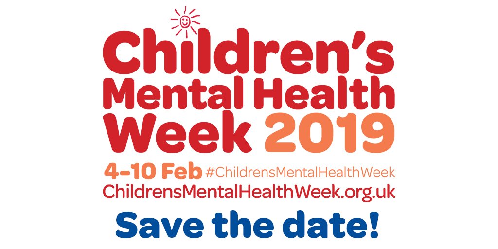 Children’s Mental Health Week 2019 takes place 4-10 February. It's more crucial than ever to shine a spotlight on the importance of children &amp; young people’s #mentalhealth. Save the date &amp; stay tuned for our theme &amp; resources: childrensmentalhealthweek.org.uk #ChildrensMentalHealthWeek