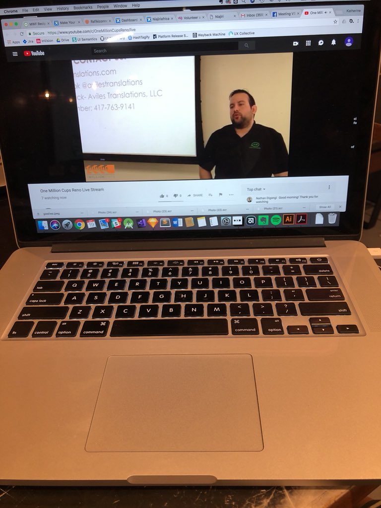 Tuning into <a href="/1MillionCupsRNO/">1 Million Cups Reno</a> from #Tanzania ! Great questions! I miss you guys! #1mcreno #startup