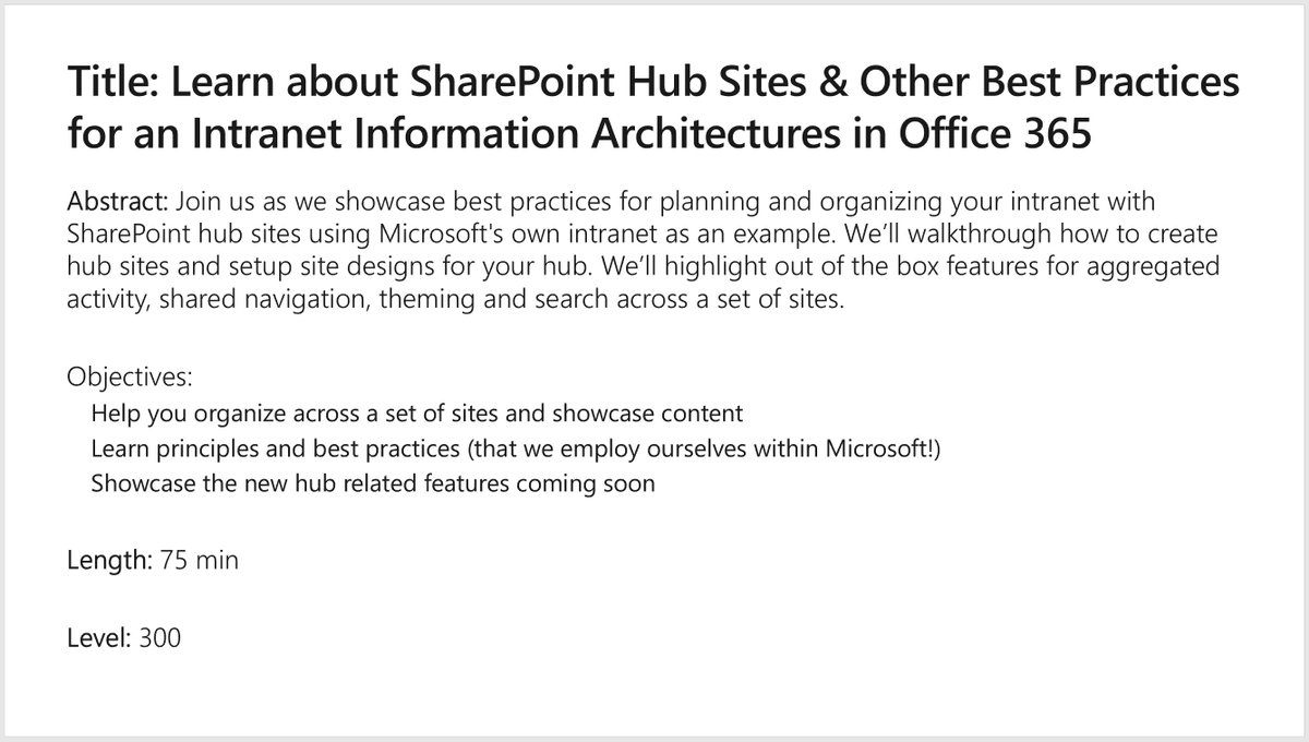 Hard at work with <a href="/Meltorac/">Melissa</a> to prepare for our #MSIgnite session on SharePoint hub sites.  We'll share the both the newest features and how we are using them internally in the Microsoft corporate environment.  

Can't wait to share all the new hotness with you!  #BRK3360