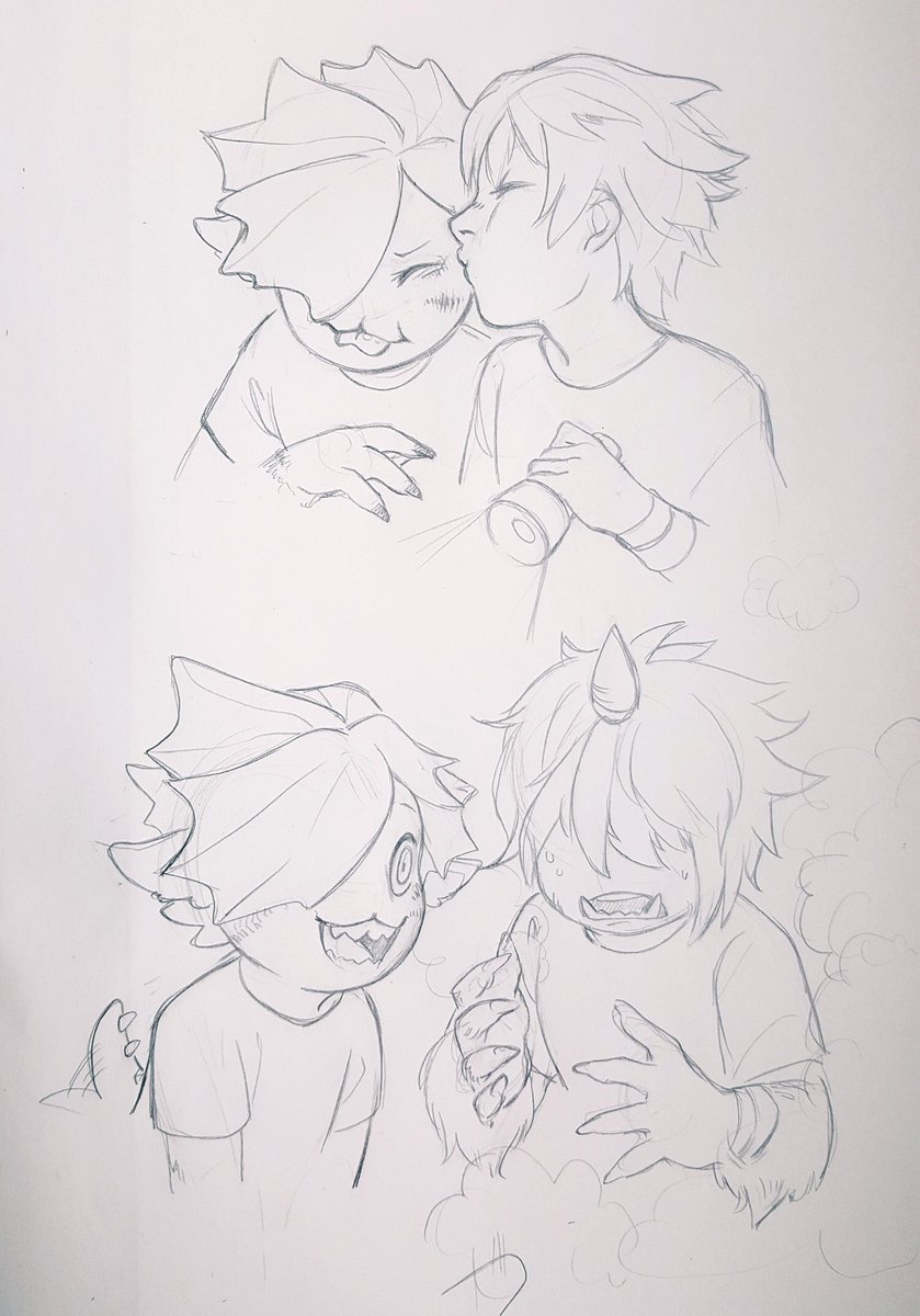 Some kingdom hearts sketchies I've done!! I really love drawing Sora~
#KingdomHearts 