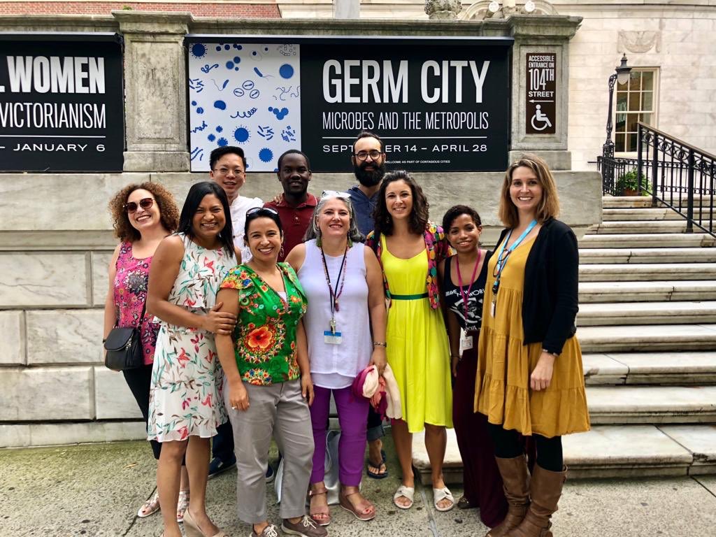 SesmaLab's tweet photo. Great outing of the Sesma Lab with @SalehLabParis to see the Germ City exhibit at the Museum of the City of New York. We just happened to also find the Rebel Women exhibit and a giant mosquito...Coincidence?? @MuseumofCityNY #WomenInScience #laboutings https://t.co/3uCYinReEh