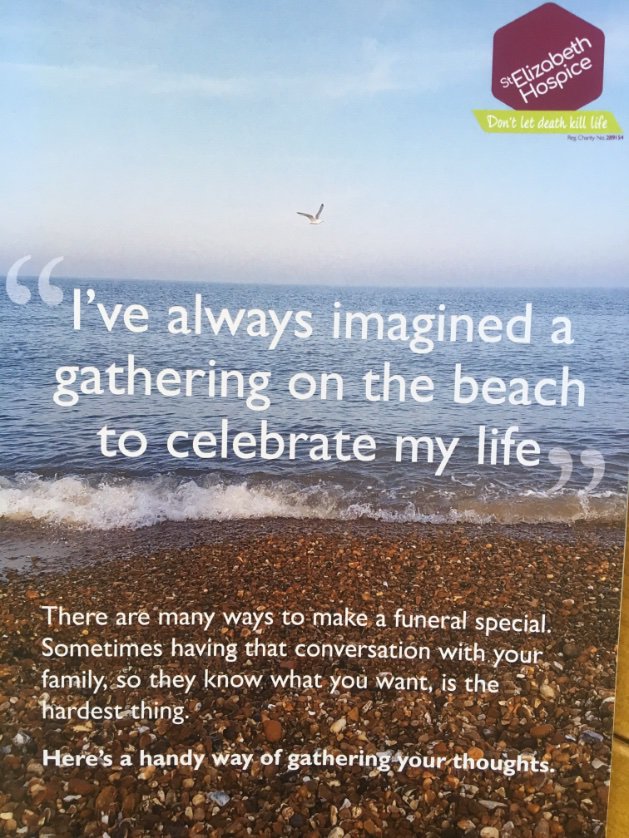 Death is only the absolute inevitable. It was a delight to hear that so many people in Suffolk are talking about it. Dying Matters right? #bucketlist #lastinglegacies @DyingMatters    @WSH_SALT