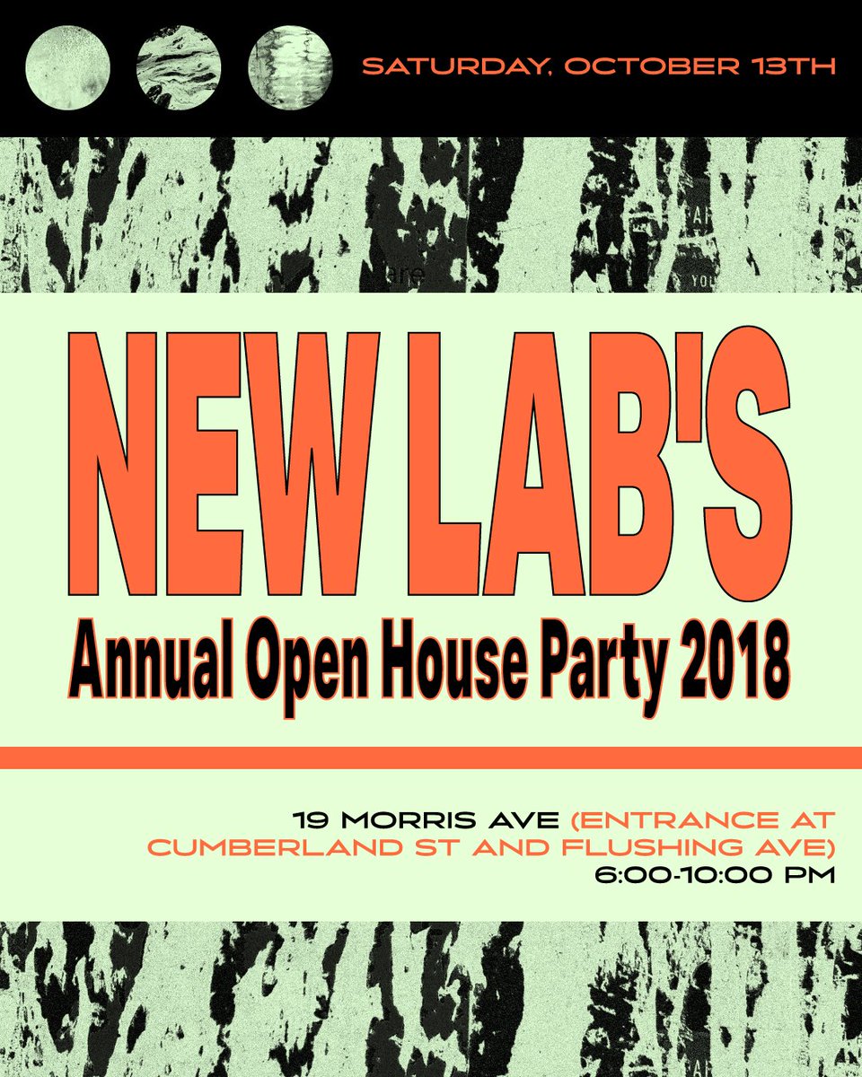 Newlab's tweet photo. Save the date for our Annual Open House Party on 10/13. Open studios, art installations, live music by @slavicsoulparty, and an open bar. What more could you ask for? RSVP: https://t.co/gwAjOE1Wi7 https://t.co/1icDhhzfiC