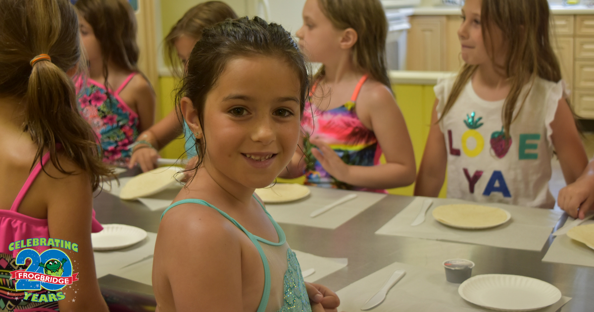 FrogbridgeCamp's tweet photo. Chef Harry’s is a favorite at #Frogbridge! Kids bake delicious treats like #churros and explore their creativity in the kitchen. Check out our other activities and selectives, exclusively at Frogbridge! https://t.co/IQzqWyKQko https://t.co/19EeeWwovb