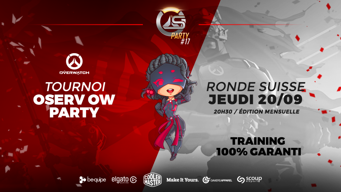 OservEsport's tweet photo. #OwParty #Rappel J-1, la Oserv @OverwatchEU Party #17 et son ronde suisse revient dès demain !
📆 Jeudi 20 septembre 20h30
👥 32 teams
🏆 Ronde suisse pour tout niveaux
🎧 Discord : https://t.co/e9mkGTRofS
📝Inscriptions TEAM + SOLO sur @Battlefy : https://t.co/Gc7sWjfuzI https://t.co/3mPzgoMzMe