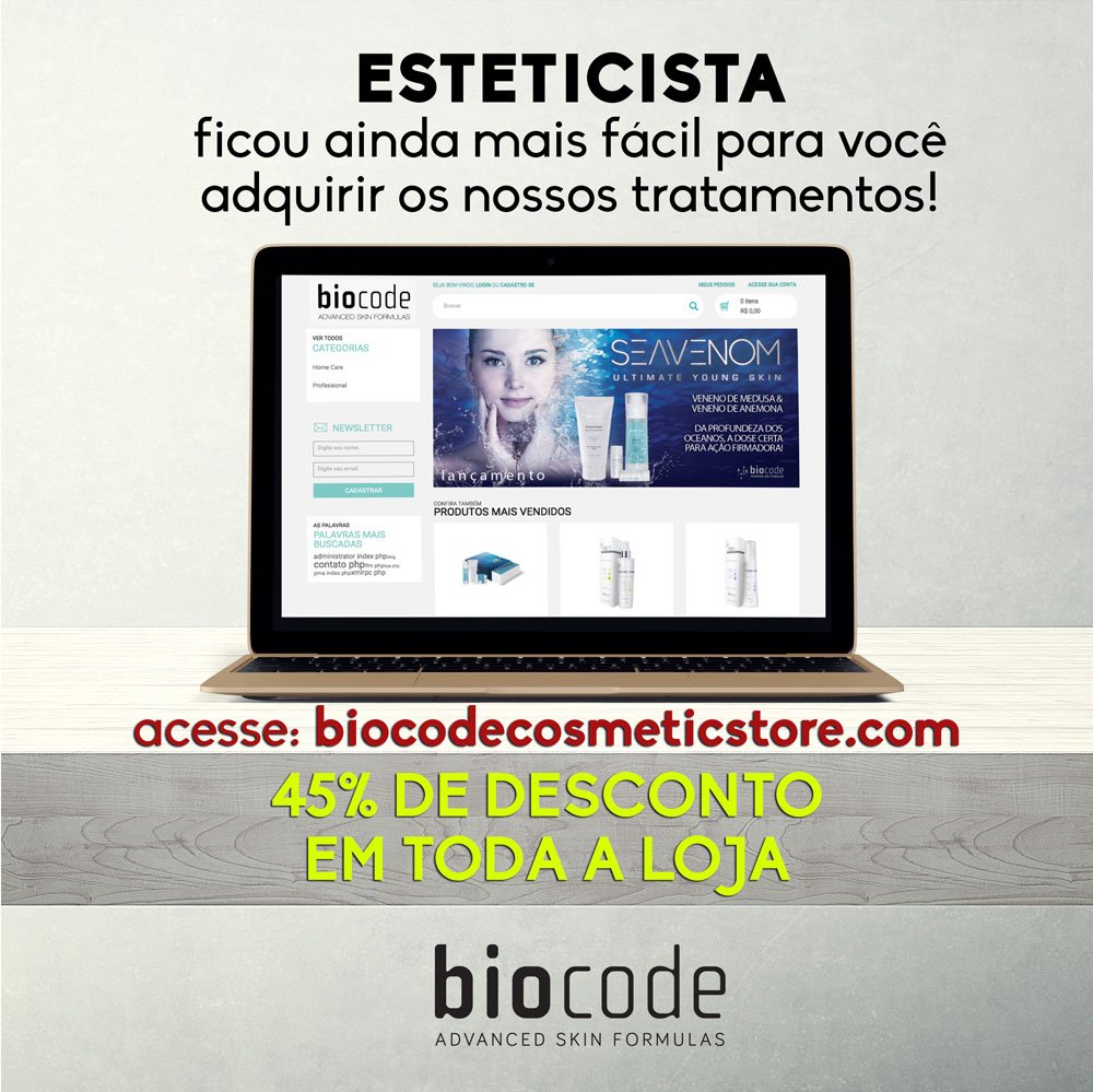 BiocodeCosmetic's tweet image. Já acessou nossa loja Online? Agora você terá mais facilidade para comprar nossos produtos! Corre para o site e aproveite a promoção de inauguração: TODO SITE COM 45% DE DESCONTO
#codigodabeleza #dermocosmeticos #biocodecosmetic #advancedskinformulas #sitenovo #esteticista