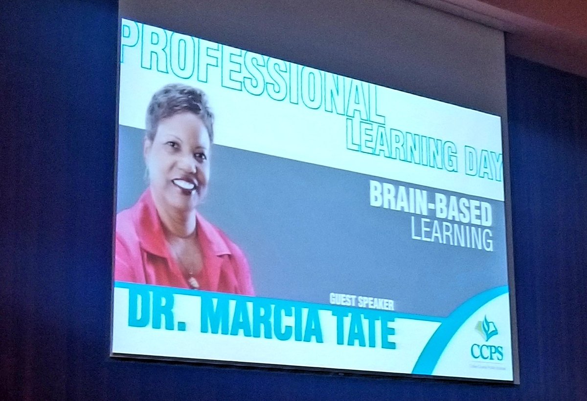 Excited for professional development with @drmarciatate @oms_bulldogs #brainbasedlearning #worksheetsdontgrowdendrites #k12pd