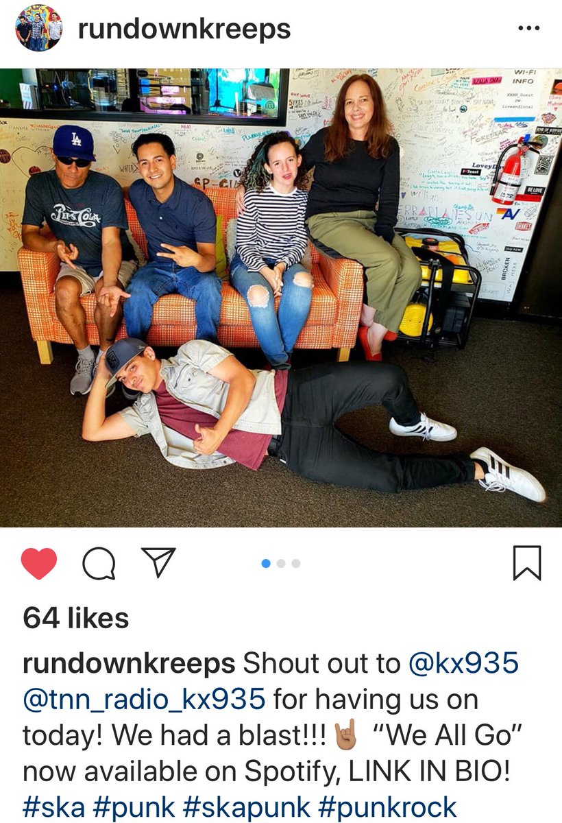 RandiLavik's tweet photo. @TNN_Radio welcomed Friends of TNN @RundownKreeps to Laguna Beach
@ our flagship station @KX935 FM π
(DJ #ChimmyAlvarez and #bts report correspondents Randi & daughter Simone ππΆπ) Photo by Michelle πΈ Alvarez #weallgo βΌοΈ https://t.co/3XHAdxYZqu