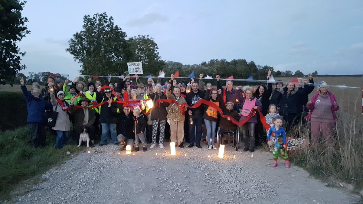One year on. 
Kirby Misperton Protectors return to KM8 to celebrate another #FrackFree year.
