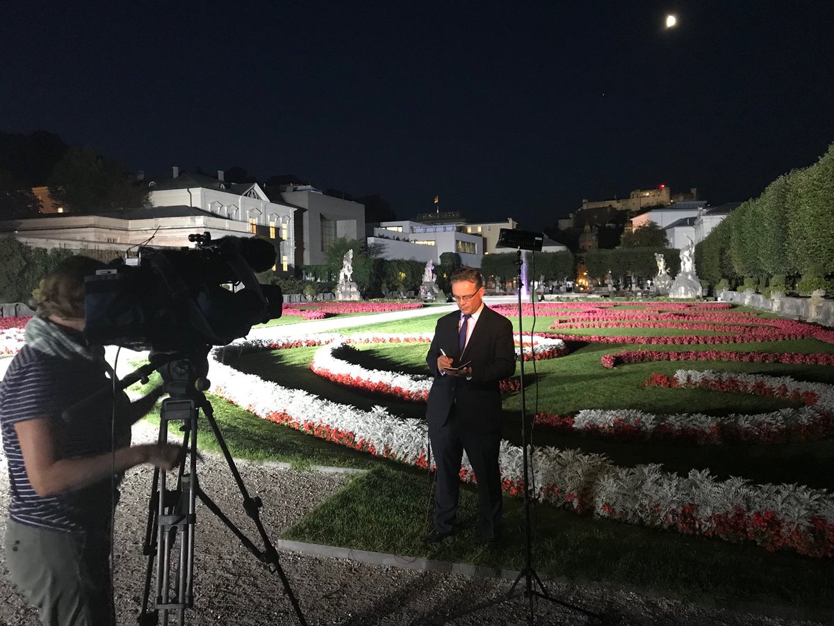 robertphamilton's tweet photo. @GaryGibbonBlog getting  ready to go on air in Salzburg https://t.co/372iQnLbtE