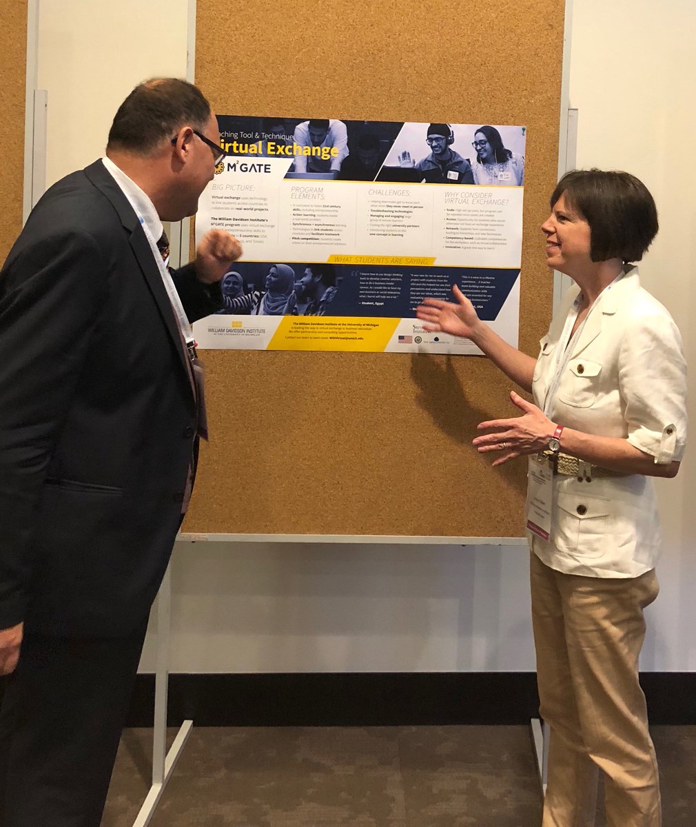 AmyonEducation's tweet image. Sharing our ⁦@wdi_michigan⁩ experience on #virtualexchange this evening with Prof Zoltan Buzady of Hungary at the ⁦@CeemanNetwork⁩ conference on management education in Prague. Big global interest in this emerging field! ⁦@StevensInit⁩ ⁦@M2GATEProgram⁩