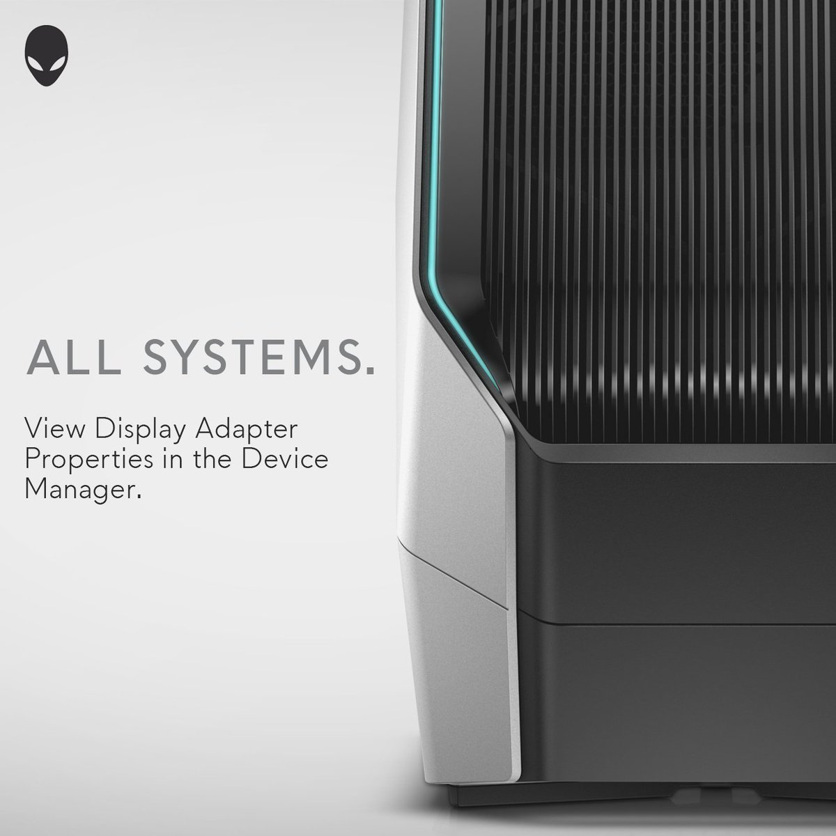AlienwareTech's tweet image. Need to know more about your #Video adapter? Check its properties in the #DeviceManager 🧐