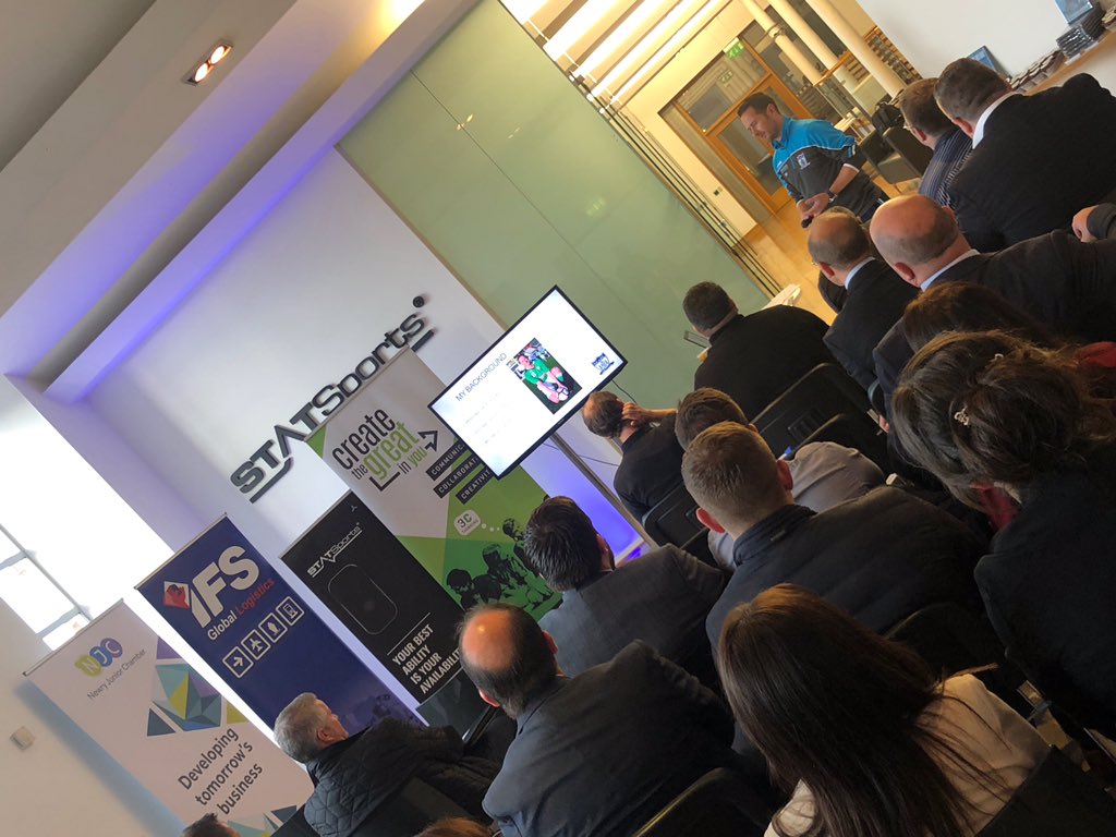 #PerformInYourField first speaker of the evening Darren Mullen <a href="/ncr72/">darren mullen</a> manager of <a href="/NewryCityFC/">Newry City FC</a>. #TheRiseOfNewryCityFC