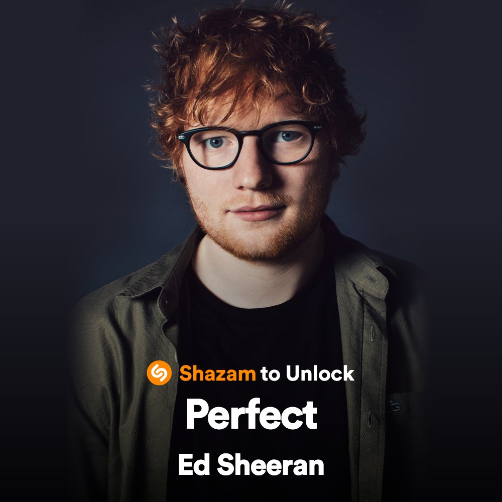 Shazam's tweet photo. Enter to win a 2018 tour merch bundle from @edsheeran when you Shazam #Perfect ๐ถ #ShazamPerfect https://t.co/R0HgamKwfq