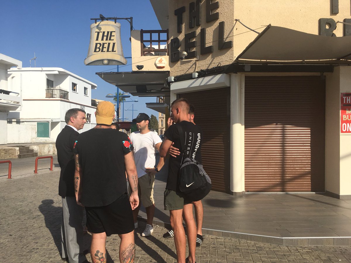 amandaakass's tweet photo. Back at the scene of George Low’s death in Ayia Napa in 2016- @GarethJohnsonMP meets with his friends who say the lack of justice in his case is disgusting. @bbcsoutheast https://t.co/O1cdx6VrTN