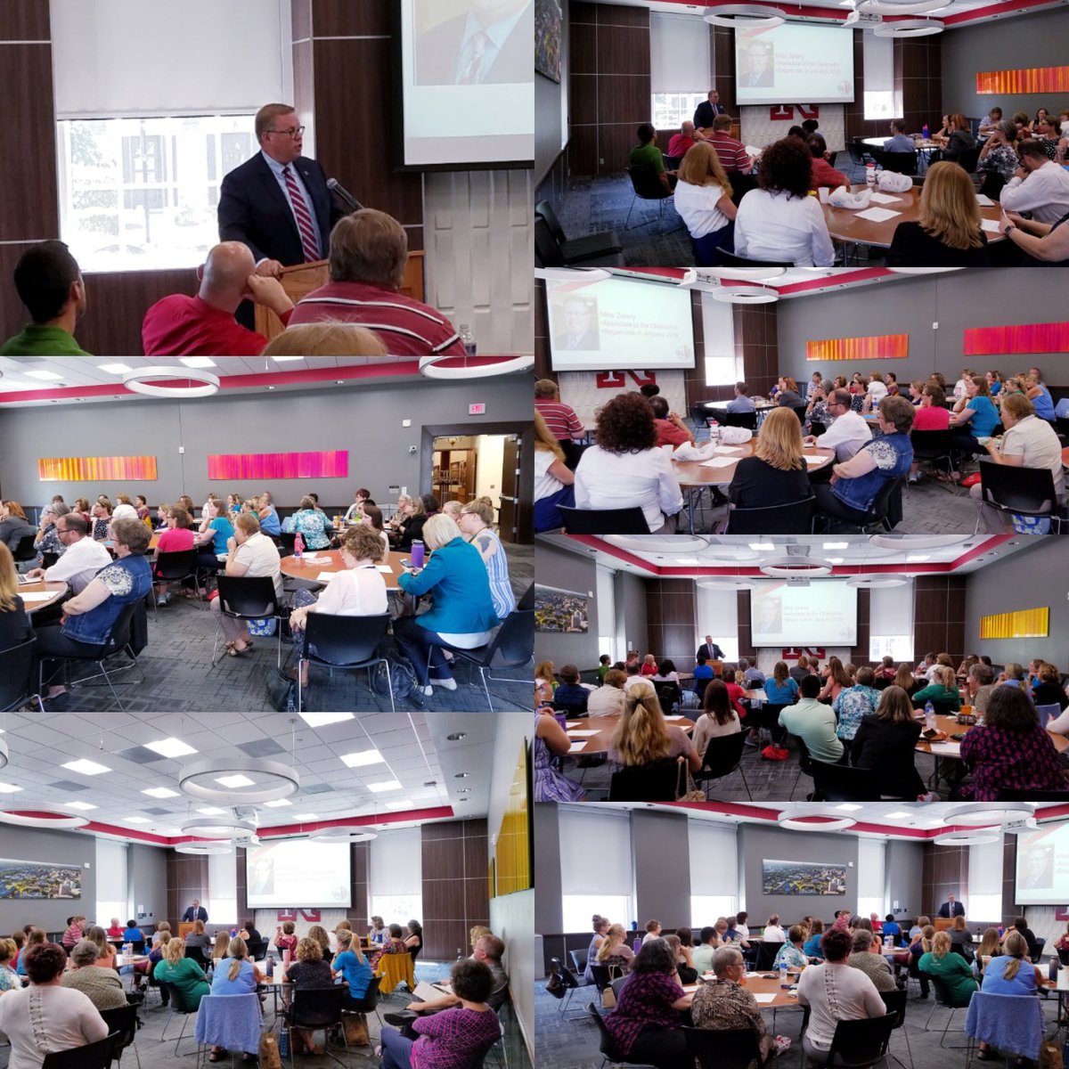 uaad_unl's tweet photo. Thank you @MikeZeleny, Associate to Chancellor @RonnieDGreen for speaking at our first @uaad_unl General Meeting of the year. https://t.co/xfRPm9CuR9