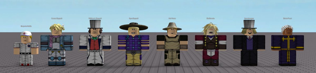 Dogutsune On Twitter Some Characters I Ve Been Making Recreating For Someone Roblox Robloxdev - roblox zeppeli hat