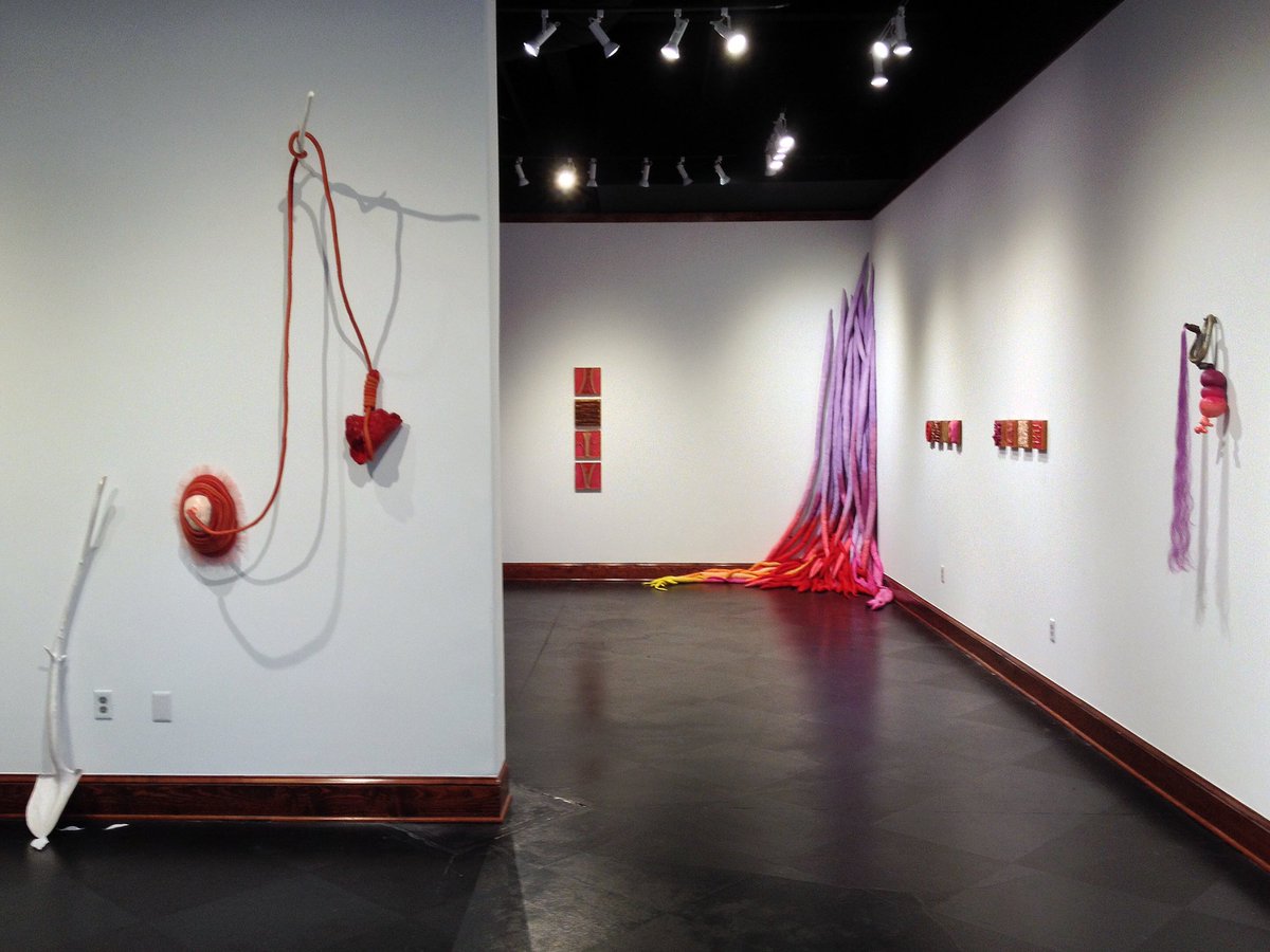 USCUGalleryArt's tweet photo. " I am a link. My work is a process of exploring the cyclical relationship between ideas and things." –Leah Cabinum

Please visit us tomorrow at Upstate Gallery on Main for Leah Cabinum’s show, emerge. The reception will be held from 5-8 p.m. during ArtWalk.
#artwalk #spartanburg https://t.co/Pd1RIdk43w