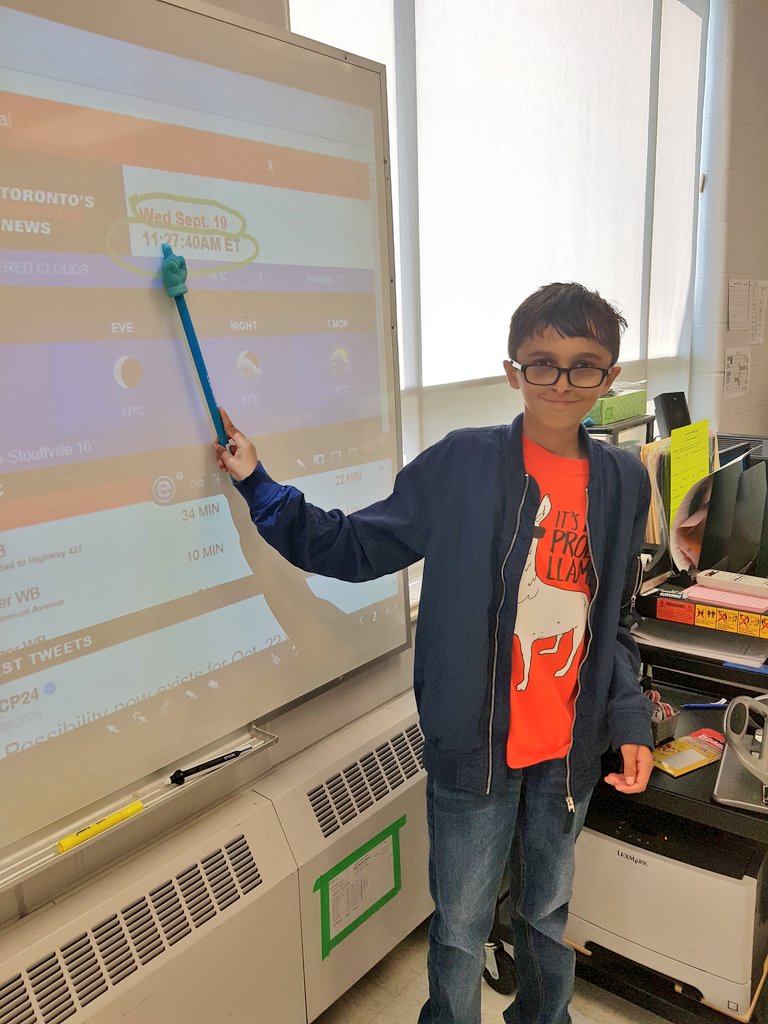 D_Hamilton_PDSB's tweet image. This Student was thrilled to run our classroom meeting today! He aced it and the pointer was his own added touch! @BerylFordPS #FunctionalLiteracy #CP24 #TeacherForTheDay #PeelProud #PeelEML #SeeTheAbility