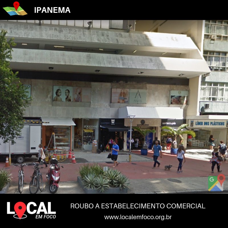 Local_EmFoco's tweet image. * Um homem furtou o celular da funcionária de uma loja em Ipanema. O criminoso aproveitou um momento de distração da vítima.

ROUBO A ESTABELECIMENTO COMERCIAL 🚨
Rua Visconde de Pirajá - Ipanema
17/09 - 14h00
#LocalEmFoco #Ipanema