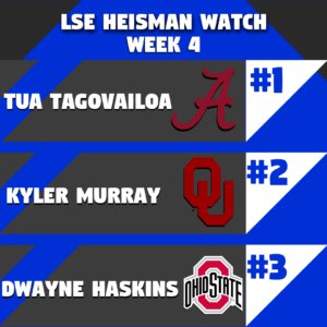 LegendSportsE's tweet photo. LSE Heisman Watch Week 4 https://t.co/honTfWK8wc https://t.co/SFvaaUNsSn