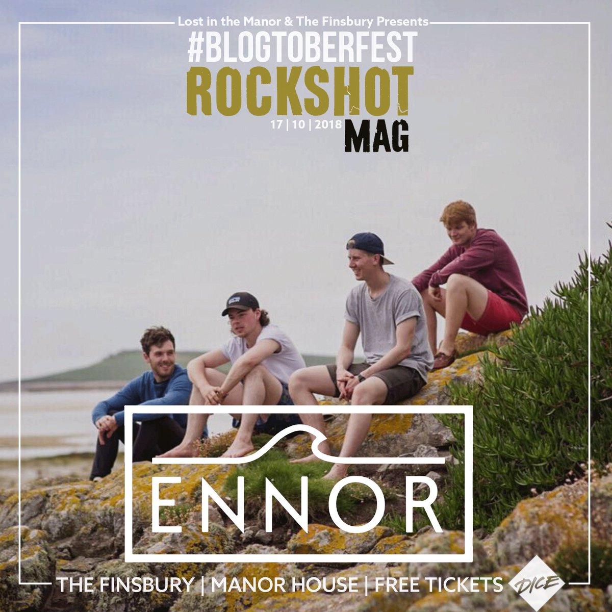 We are over the moon to be playing at <a href="/TheFinPub/">The Finsbury</a> for the buzzing #BlogtoberFest. Thanks to Rockshot Magazine and <a href="/LostInTheManor/">Lost In The Manor</a> for inviting us.

Put 17th October in your diary now! RSVP here to guarantee entry: dice.fm/event/aad72-ro…

#ennor #livemusic #folkrock #londonmusic