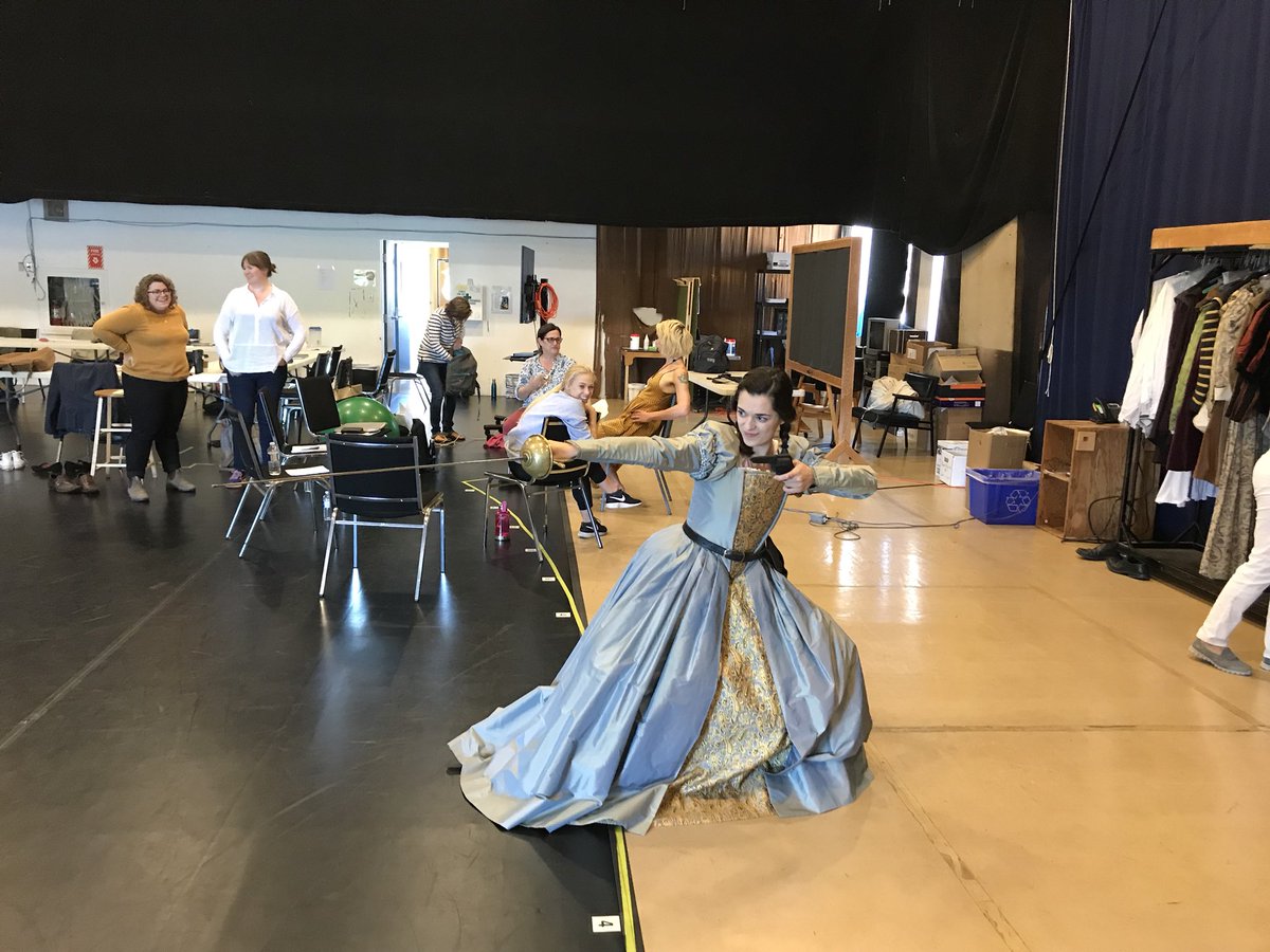 EngenderStage's tweet photo. This afternoon, we’re in costume and thinking: how do these scenes hange with swords, guns, dresses or doublets? What does the Lieutenant’s Nun look like without words? #engenderstage #sflab https://t.co/XjLGamAdoP