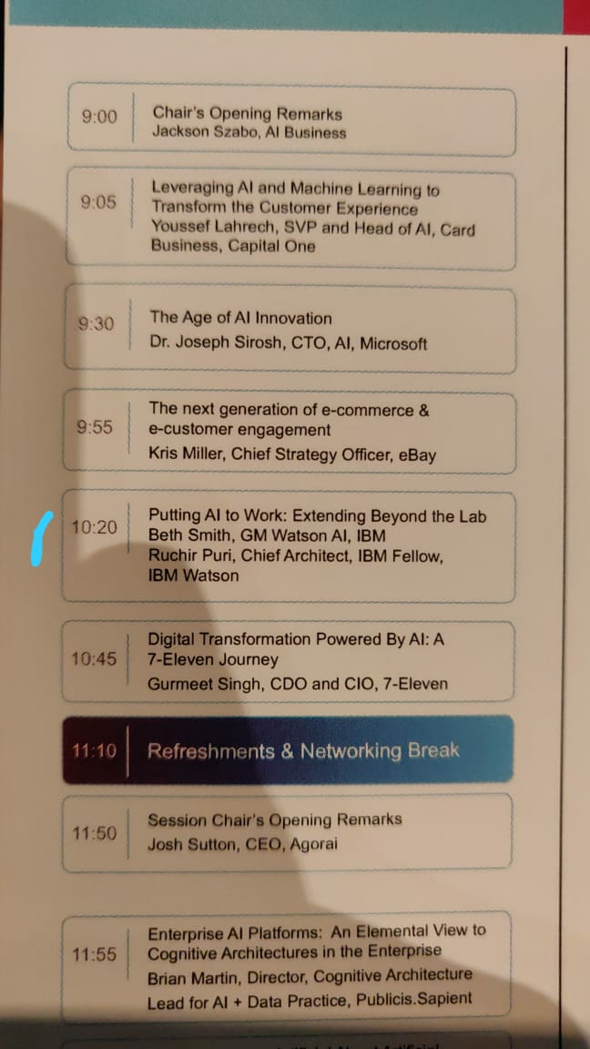 SinghArunabh's tweet photo. It's billed as the number one #AISummit in the world &amp; sitting here in San Francisco, I can see why👏🏼 
Watching the creators of @IBMWatson -like @ruchir_puri talk about how AI can take bias out of decision making!👍🏼
I have quoted IBM Watson for long; now I come face to face😎 https://t.co/eiioWvCuMR