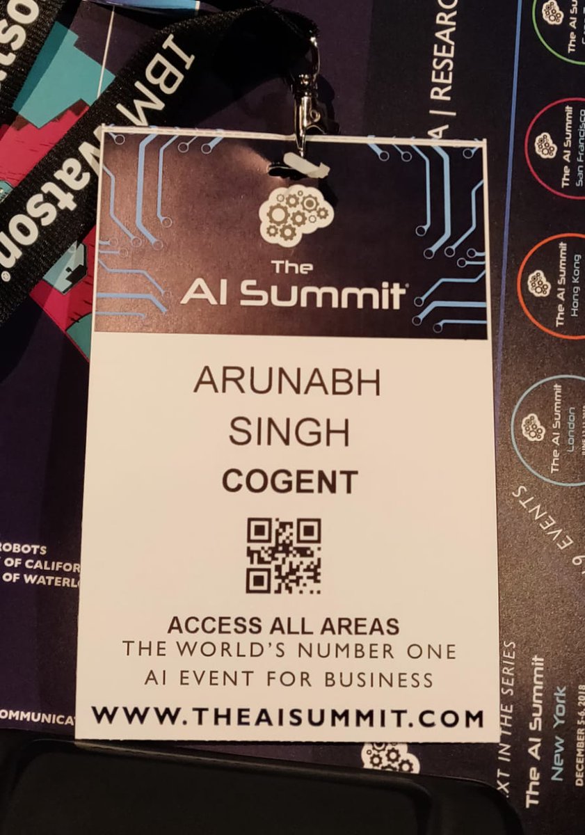 SinghArunabh's tweet photo. It's billed as the number one #AISummit in the world &amp; sitting here in San Francisco, I can see why👏🏼 
Watching the creators of @IBMWatson -like @ruchir_puri talk about how AI can take bias out of decision making!👍🏼
I have quoted IBM Watson for long; now I come face to face😎 https://t.co/eiioWvCuMR
