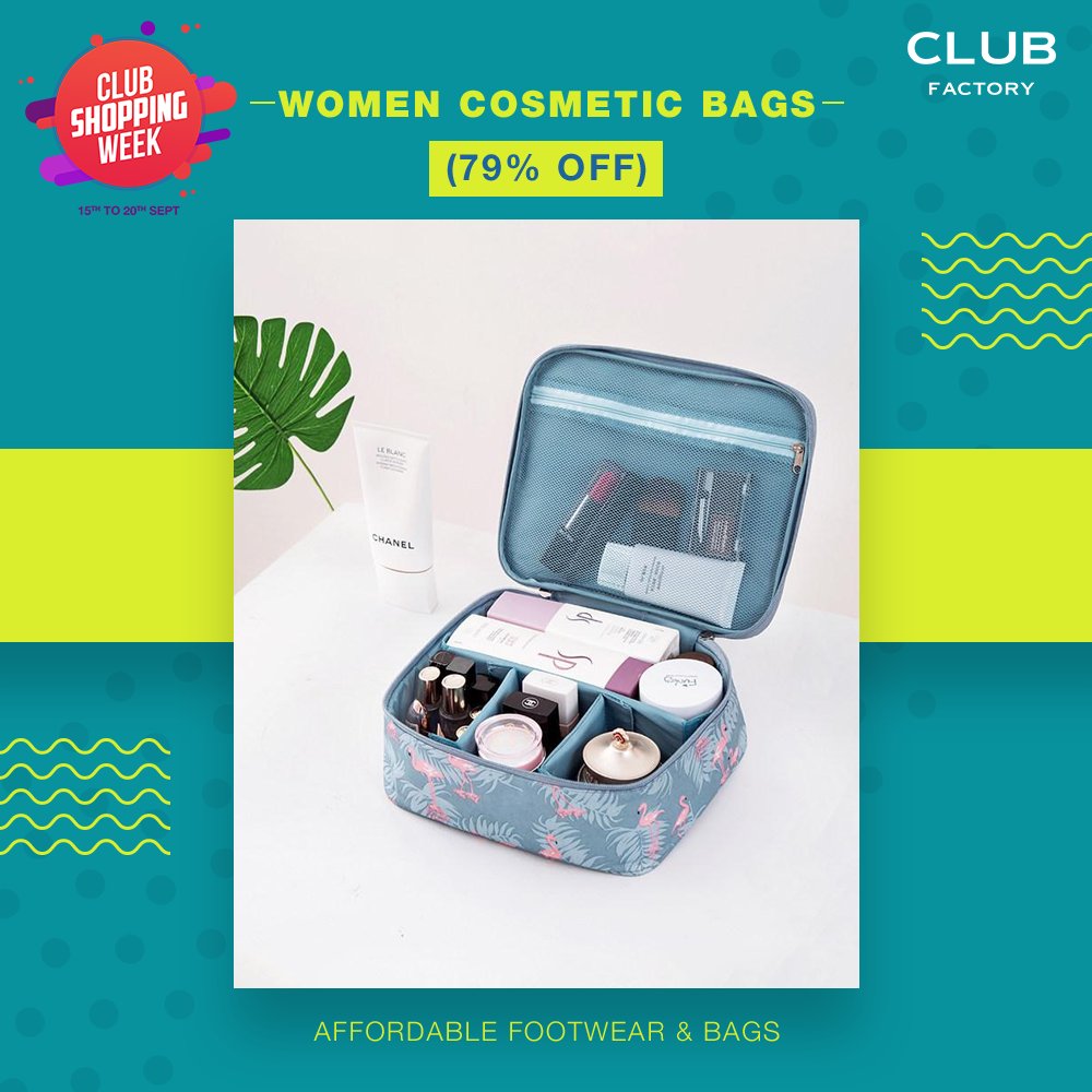 clubfactoryapp's tweet photo. Now arranging makeup items will be hassle free! Grab this cool makeup box at a whopping discount. Order now: https://t.co/toVabmbC2t

#AffordableFootwearAndBags #ClubShoppingWeek https://t.co/7CcjHVRR5C