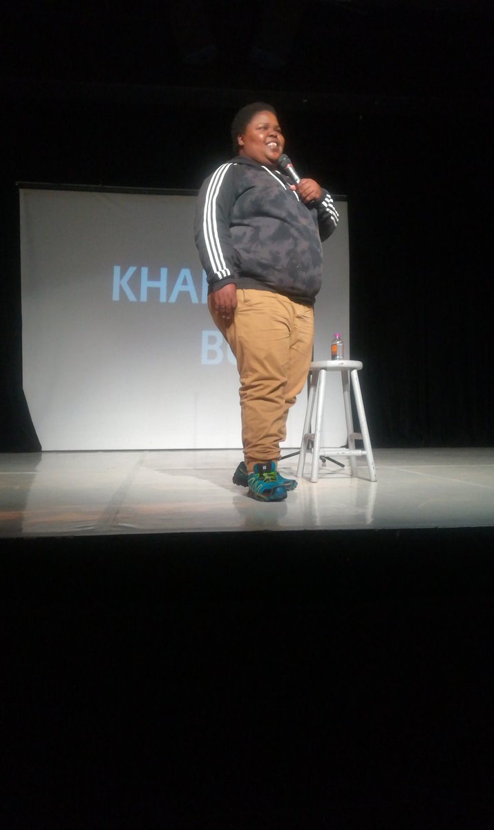 UJArts_Culture's tweet photo. Representing the Eastern Cape @KhanyisaBunu is here to give the audience some funny! 
#OutTheBoxComedy
@POPArtJHB @Goliath_Goliath https://t.co/feQQghWIeg