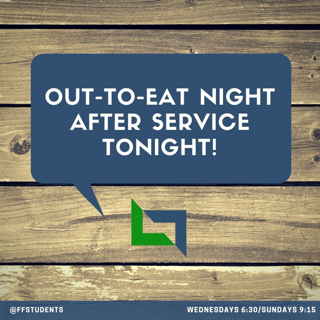 StudentsFFBC's tweet photo. Students are downstairs for service tonight so join us @Whataburger on North Park after. See you at 6:30pm - invite a friend! https://t.co/i2cpjIjBn1