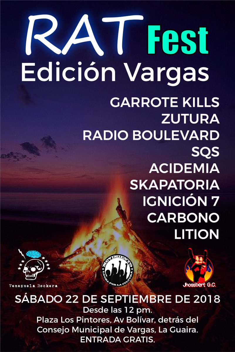 ignicion7's tweet image. Recuerden que nos vemos en el RAT Fest edición Vargas este sábado 22 de septiembre...!!! No dejes que te lo cuenten