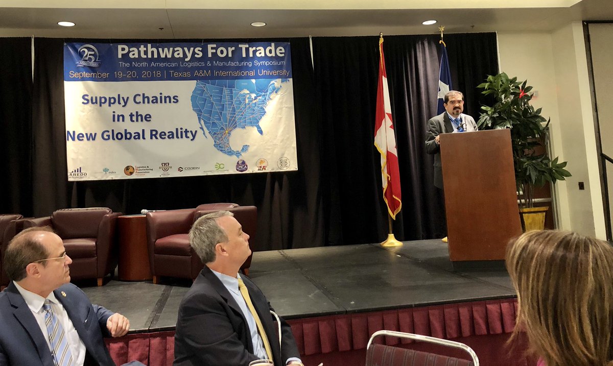CBPSouthTexas's tweet photo. .@CBPSouthTexas Laredo Field Office listened to keynote by @SE_mx @masg71 regarding the latest in NAFTA 2.0 renegotiation/modernization at the @LaredoEDC 25th #PathwaysforTrade Symposium https://t.co/eNhHsDodNn