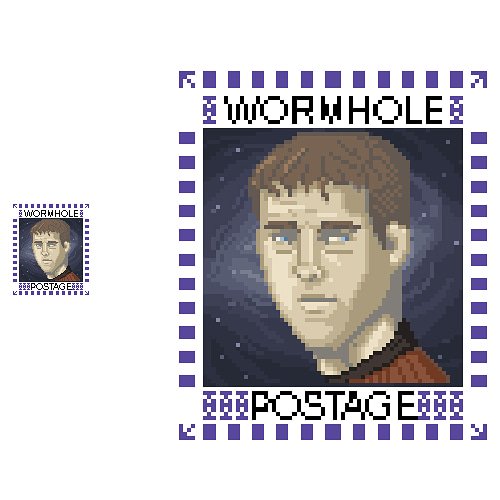 TheBlackEasel's tweet photo. The #PixelPostageService has rolled back into town with a series of #FarScape #pixelart #stamps beginning with #JohnChrichton aka #BenBrowder #scifi #fanart https://t.co/xhALJAn7yJ