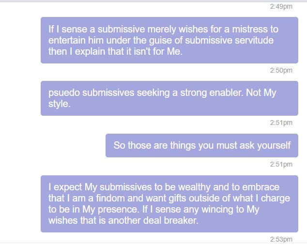 NiotMoreaux's tweet photo. It appears I'll have to start advertising Myself even more clearly. This type continues to trickle in. First sentence was the red flag.
#findom #notanescort #notaprostitute #NOGFE #fetish #financialdomination #moneyslave #paypig https://t.co/04KPuwu5ME