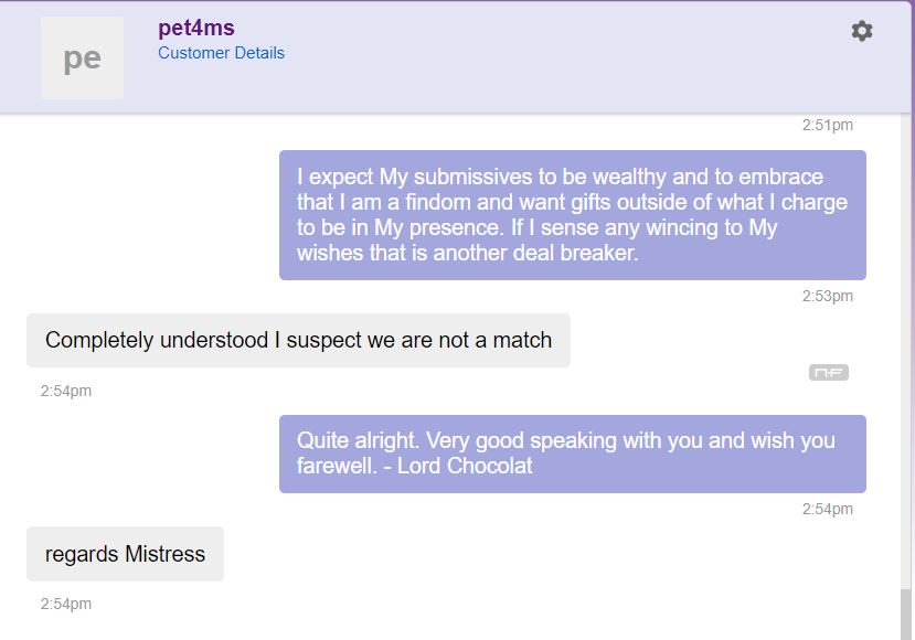 NiotMoreaux's tweet photo. It appears I'll have to start advertising Myself even more clearly. This type continues to trickle in. First sentence was the red flag.
#findom #notanescort #notaprostitute #NOGFE #fetish #financialdomination #moneyslave #paypig https://t.co/04KPuwu5ME