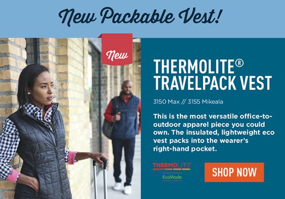 Great travel apparel while representing your brand! Contact me for more info on how you can customize for your company.