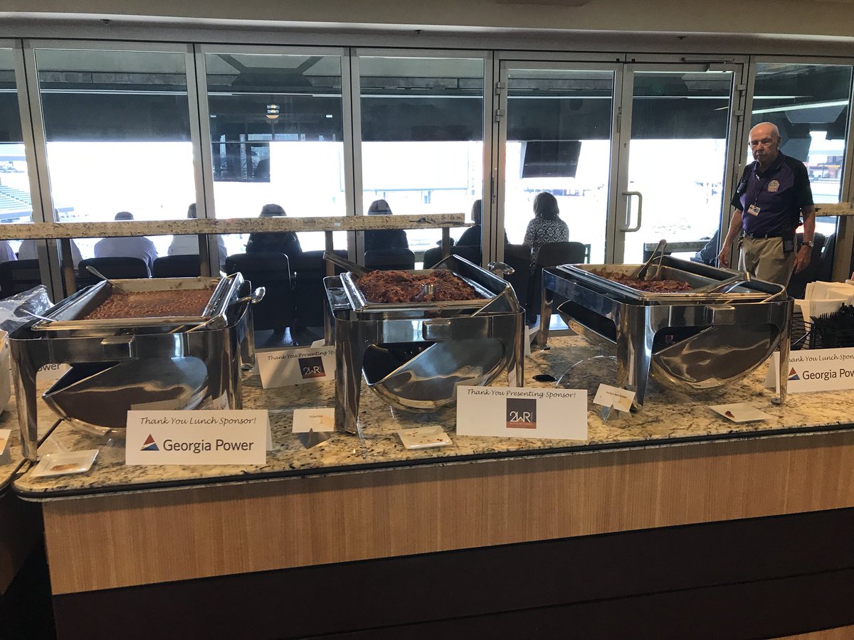 jc_hudgison's tweet photo. Pretty ballsy for Coors Field catering to provide a group of Georgians BBQ for lunch but the brisket was very good #ICLC2018 https://t.co/aVeibxOp6e