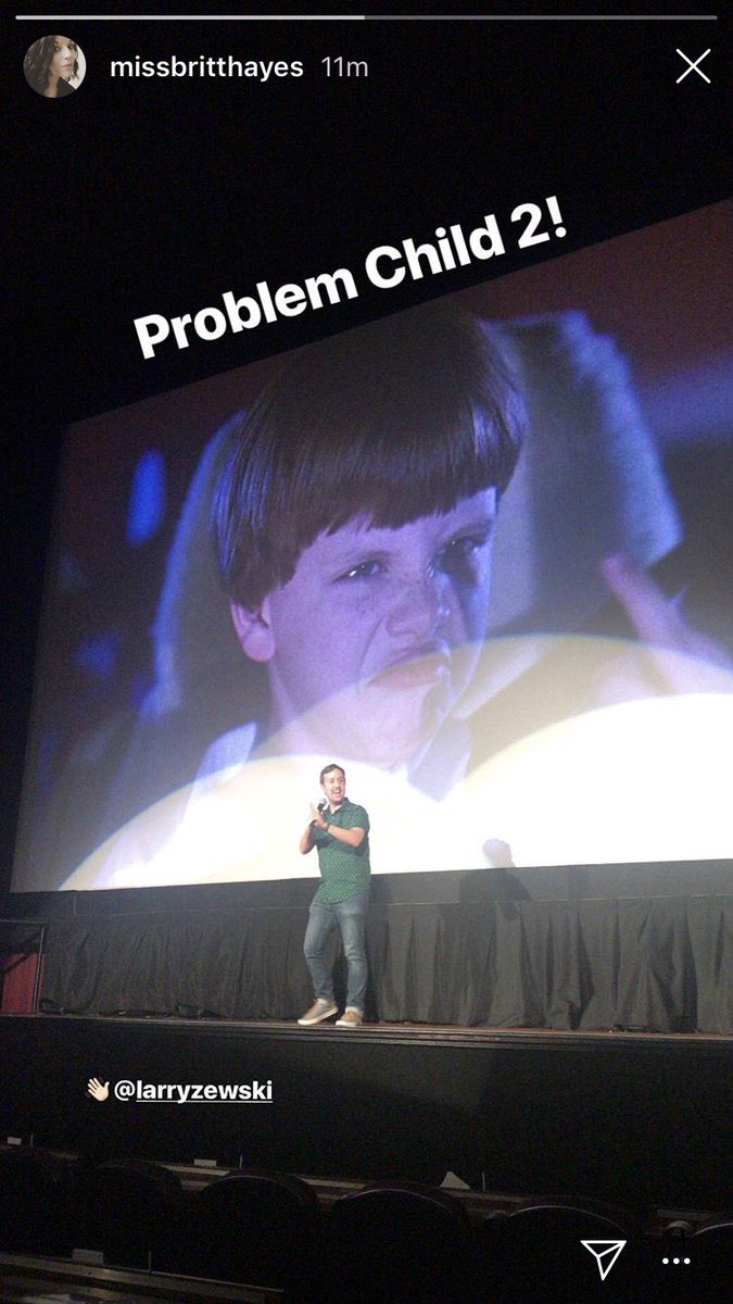 Karaszewski's tweet image. Shit’s getting crazy in Austin tonight #ProblemChild2 @alamodrafthouse