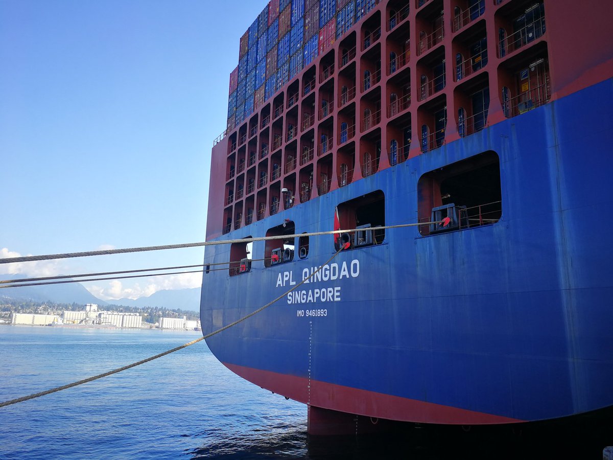 soba41's tweet photo. A beautiful day to visit a ship and deliver the sampling gear for the next set of trans-Pacific tows. Thanks to the APL Qingdao for your help and safe sailing! #CPRSurvey #60yearsofdata #APLQingdao https://t.co/MnEqbWcEhv