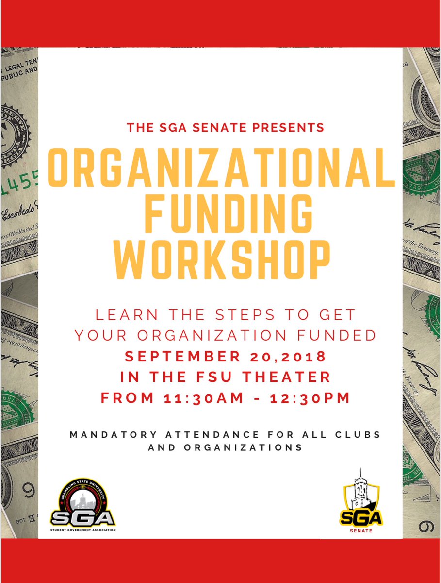 Funding Workshop TOMORROW for ALL Campus Organizations!!!!!!!💰💰