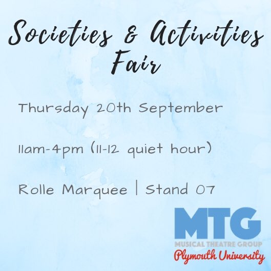 MTGUPSU's tweet photo. Come and visit us at the #upsu Societies &amp; Activities Fair tomorrow. We’ll be in the Rolle Marquee ready to answer your questions and welcome new members from any year or course! So pop down to see us if you’re ready for many a harmony, the odd jazz square and a lot of fun! https://t.co/RajQBoxq3Q