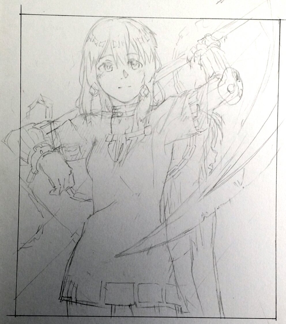 うちの子の再び描き始めました 