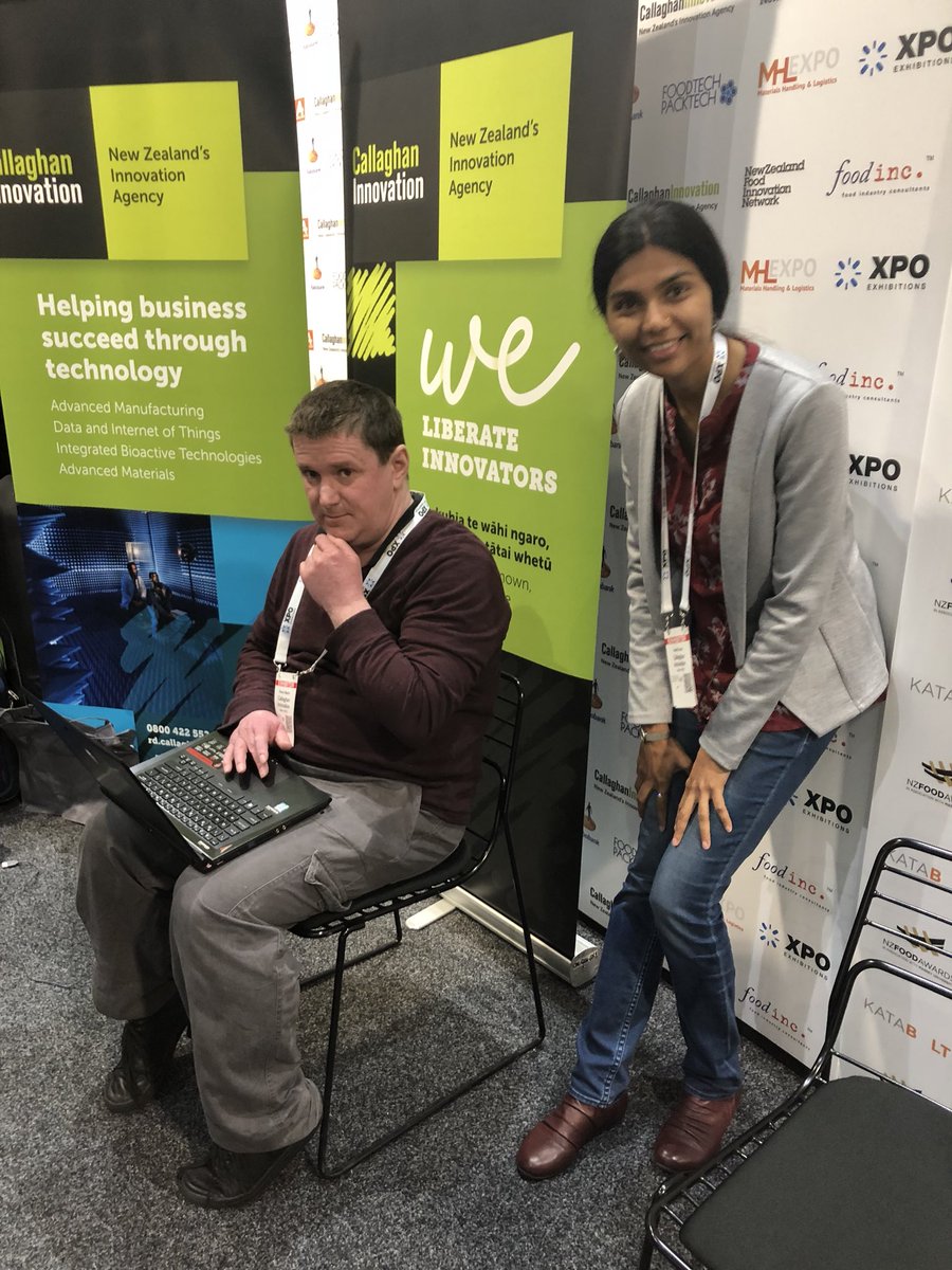 kati_pai's tweet photo. Think big, Start small, Scale fast! Robert Blache & Paul Hamilton @callaghannz share some great #Industry40 insights at #FoodtechPacktech in Auckland today #FutureofFood #AugmentedReality #smartmanufacturing https://t.co/5UPyGO55eU
