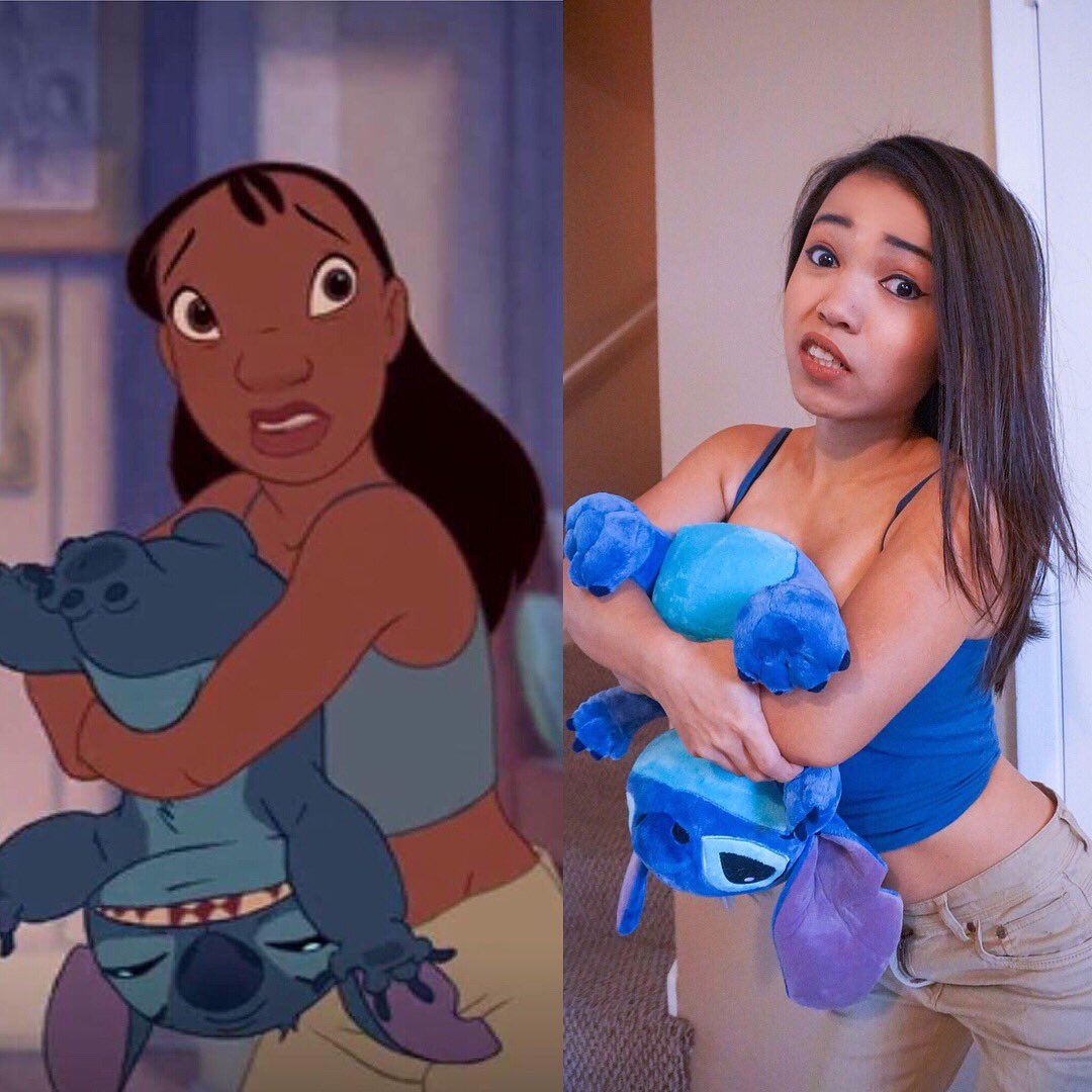 When I realized my outfit of the day looked like Nani from Lilo & Stitc...