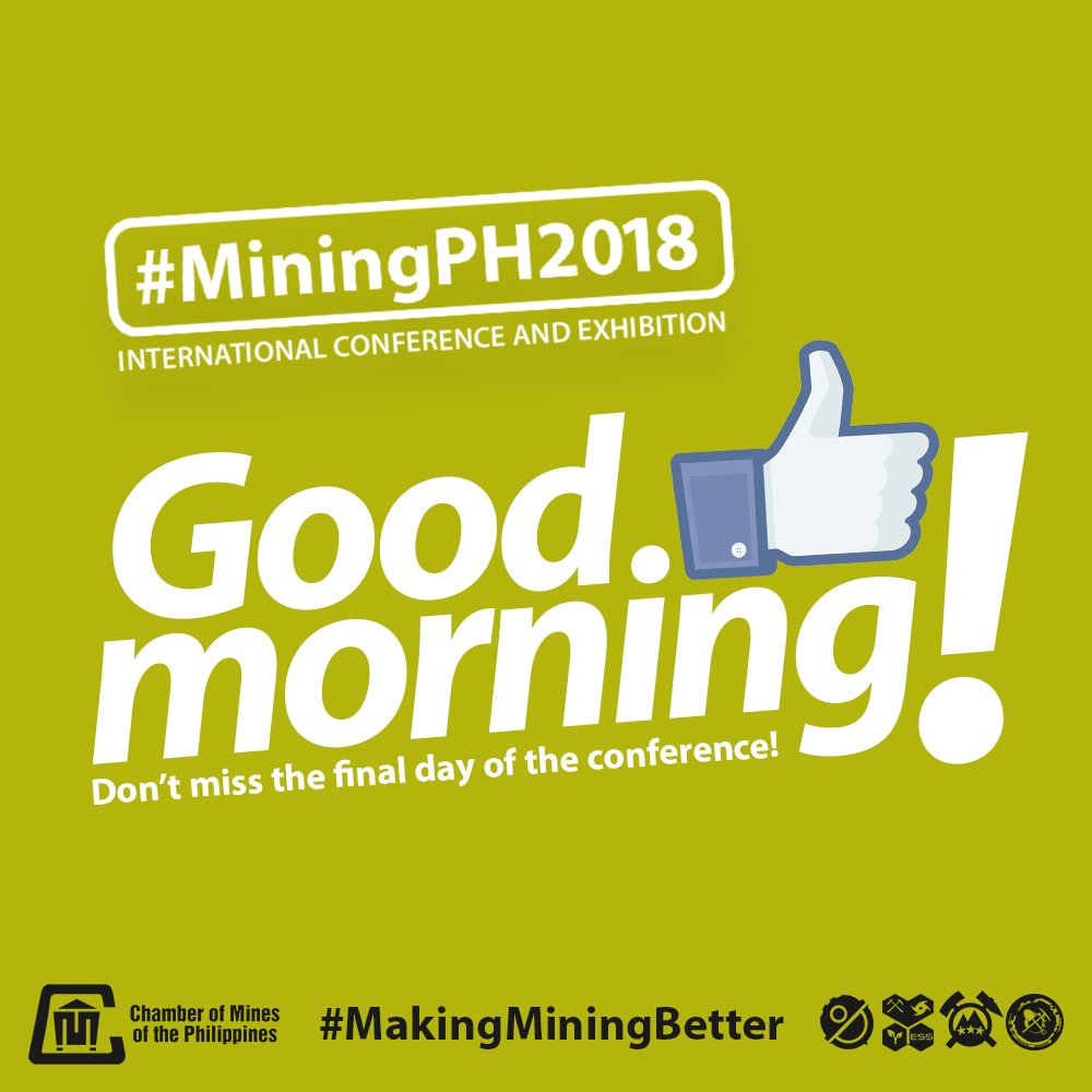 It's the last day of our #MiningPH2018 conference and the discussions are packed as usual. 

We've invited local and international experts to lead #MakingMiningBetter discussions on hot topics in #Mining today. 

Watch the conference LIVE via FB/ChamberofMinesofthePhilippines